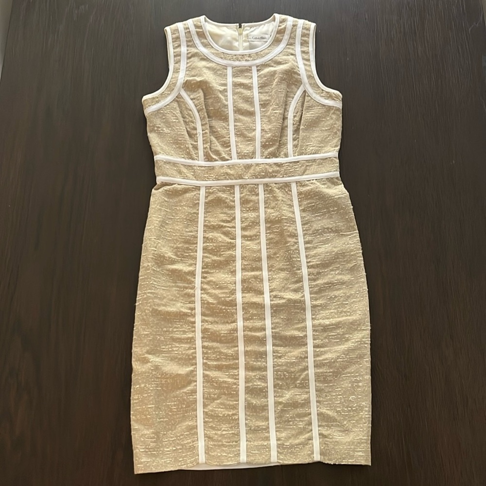 Calvin Klein linen dress. Size 6